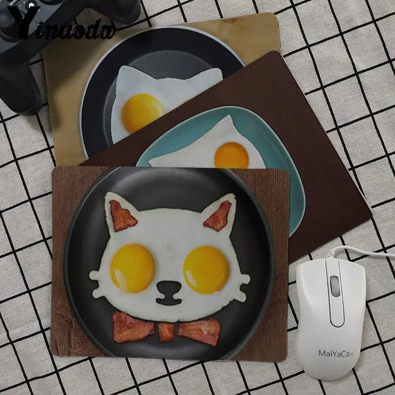 

Yinuoda Sunny Side Up Poached Egg Fired Eggs Gamer Speed Mice Retail Mousepad Keyboard Mat Durable PC Anti-slip Mouse Mat gaming