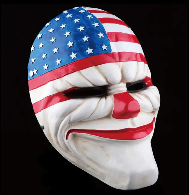 

Resin Masks PAYDAY2 Dallas/Wolf/Chains/Houston Mask PVC Game Full Face Payday2 theme Special Party Halloween day decor