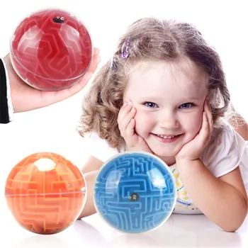 

10.2cm Mini 3D Magic Maze Ball Puzzle Toys Children Novelty Brain Teaser Intellectual Jigsaw Board Toy Labyrinth IQ Maze Game