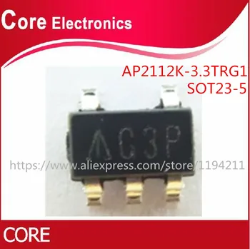 

100PCS/lot AP2112K-3.3TRG1 IC REG LDO 3.3V 0.6A SOT25 2112 AP2112