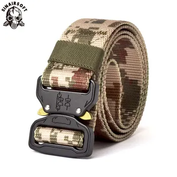 

SINAIRSOFT Outdoor Heavy Duty Hunting Tactical Waist Belt Adjustable Nylon Military Tactical Belts with Metal Buckle