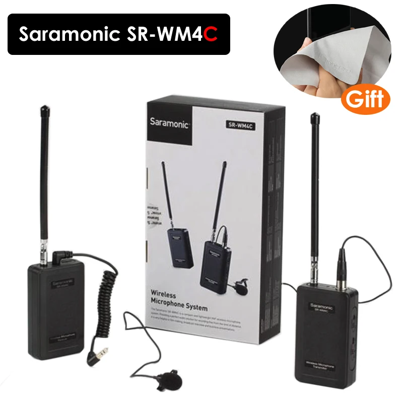Saramonic SR-WM4C Lavalier беспроводной микрофон для Canon Nikon Sony DSLR камер Panasonic Видеокамера GoPro