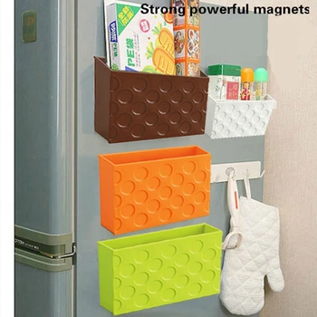 

Magnet Storage Box For Kitchen Refrigerator Freezer Food Storage Boxes Pantry Storage Container Space-saving Fridge Storage Box