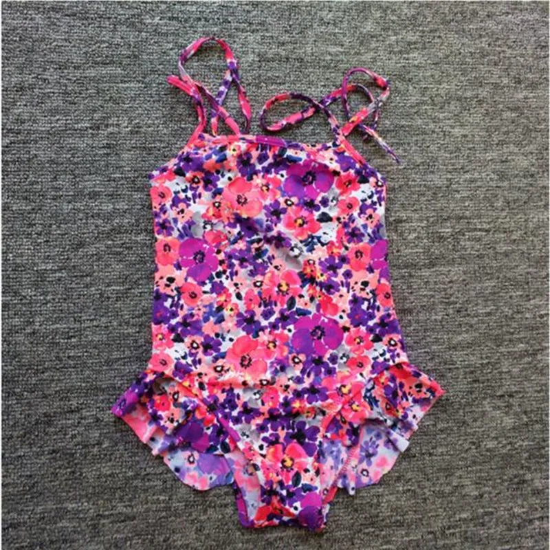 

Girls Swimwear one piece swimsuit for Kids Floral Print Girl Swimming Suit Cute Children Swimsuit 3-10 Years