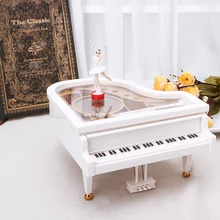 Vintage Mini Musical Plays Pinao With Ballet Girl Music Box Kid Toy Treadle Sartorius Toys Retro