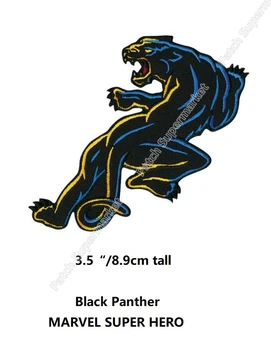 

3.5" Black Panther Super Hero Embroidered Patches Avengers Marvel Comic TV Series Movie Embroidered LOGO Iron On badge