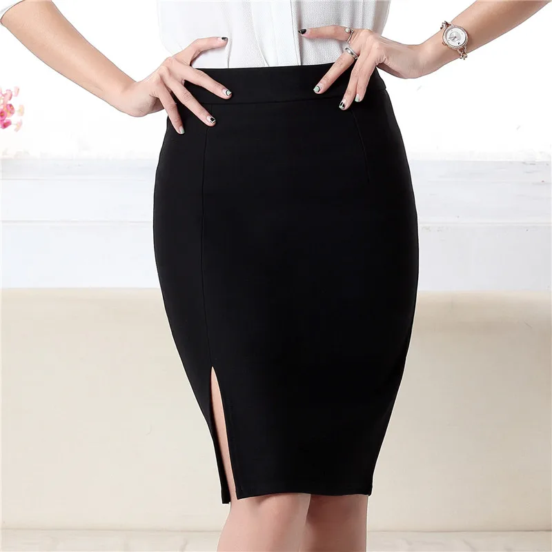 2017 Autumn Office Pencil Skirt Knee Length Midi Skirt Women Vintage ...