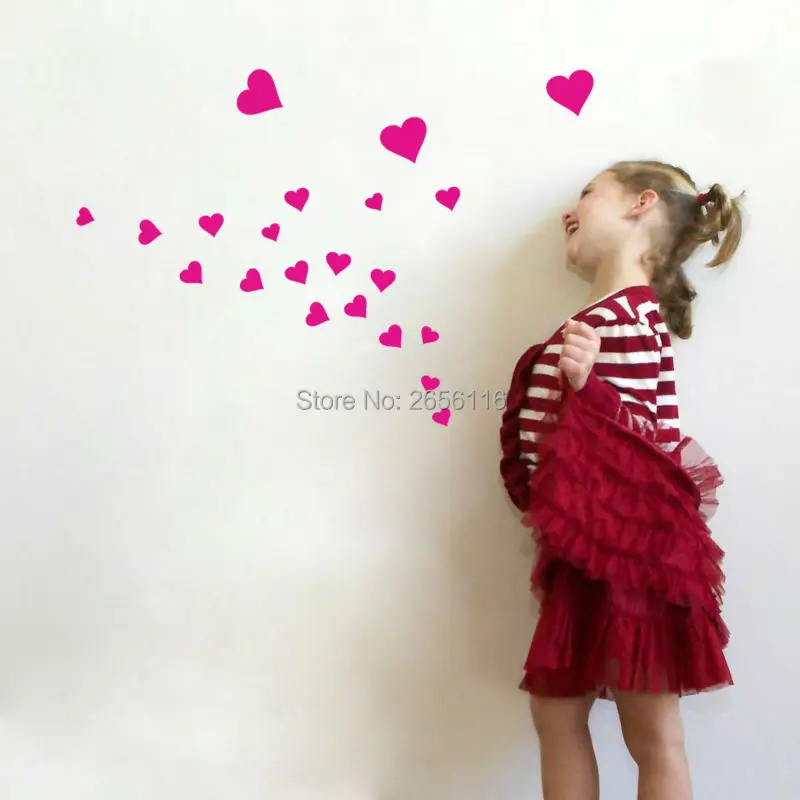 

Decorative DIY Loving Hearts Vinyl Mural Wall Decals for Room Decoration
