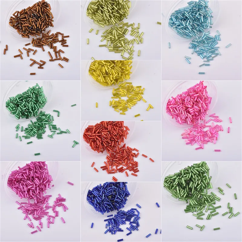 

2x6mm 500pcs Glass Spacer beads Czech Seed Tube Beads DIY Material For Bracelets Necklace Jewelry Scarf Wedding Dress