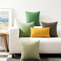 Pure Color Red Yellow Solid Pillow Cover Home Decorative Decor Blue Plain Pillow Case Office Sofa Pillowcase Cushion Cover 4