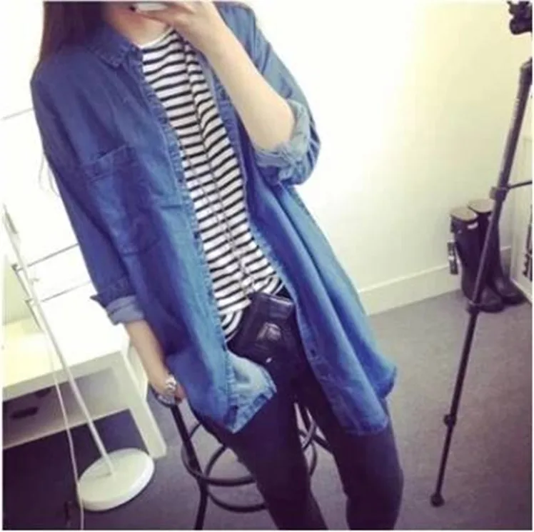 Hot New winter all match Lapel shirt Korean boyfriend