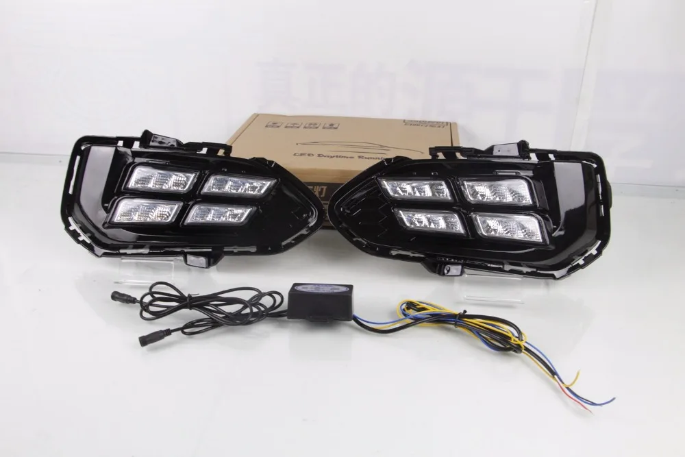 

For Honda Fit 2017 2018 LED DRL Daytime Running Lights Fog Lamp Turn Signal
