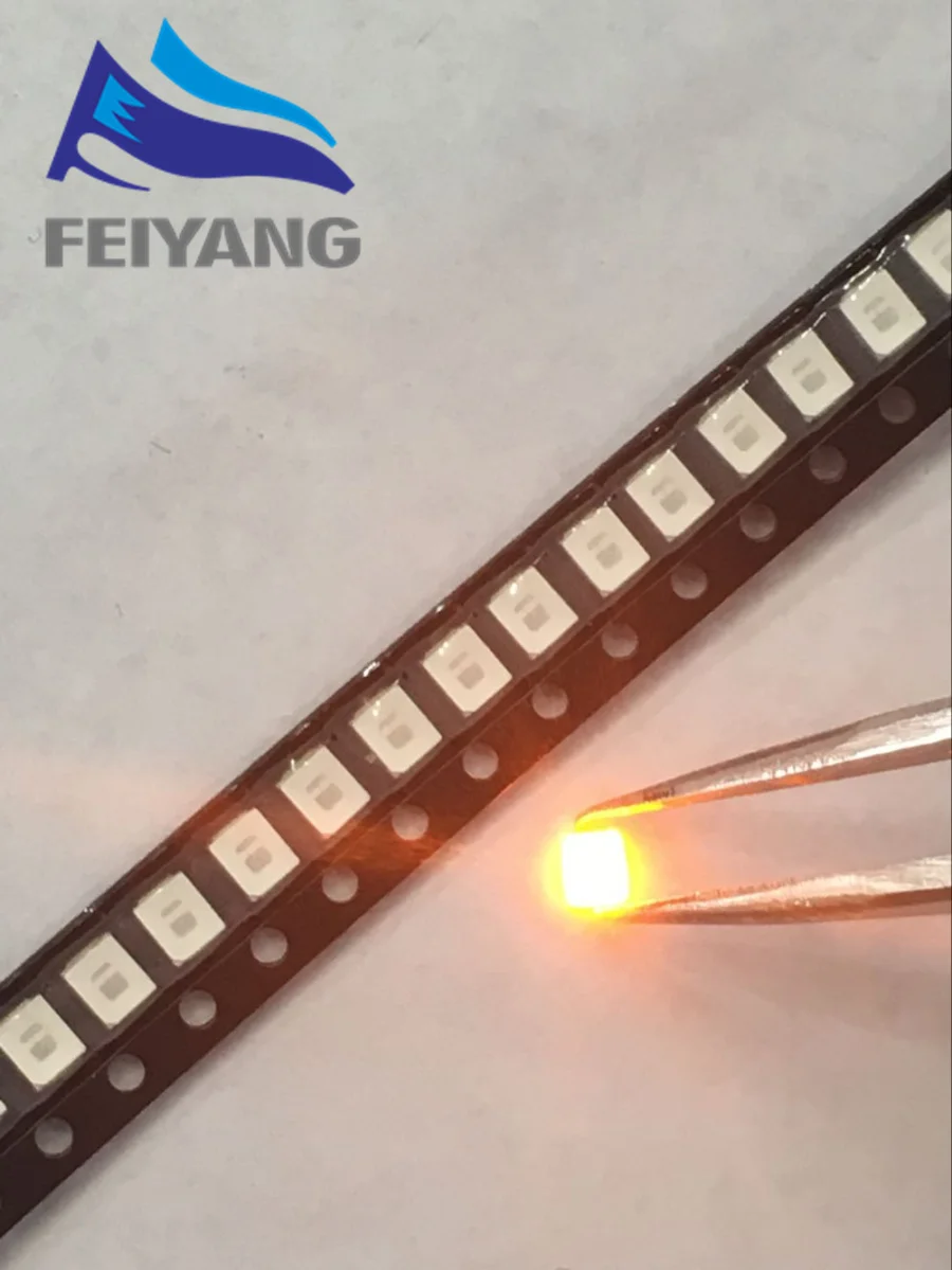 100 шт./лот SMD LED 2835 желтый 0 2 Вт 6 В 580 590NM SMD/SMT в 3 5*2 8*0 8 мм 60 мА 3528 led|smd led 28352835 |