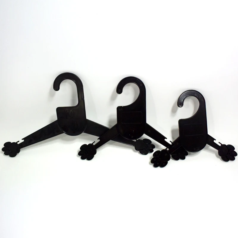 Fashion Black Footprint Pet Hangers Small Cat Dog Clothes Hangers Pet