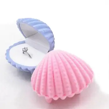 

Hot Women Shell Shape Jewelry Display Gift Box Case for Necklace Earrings Ring Gift