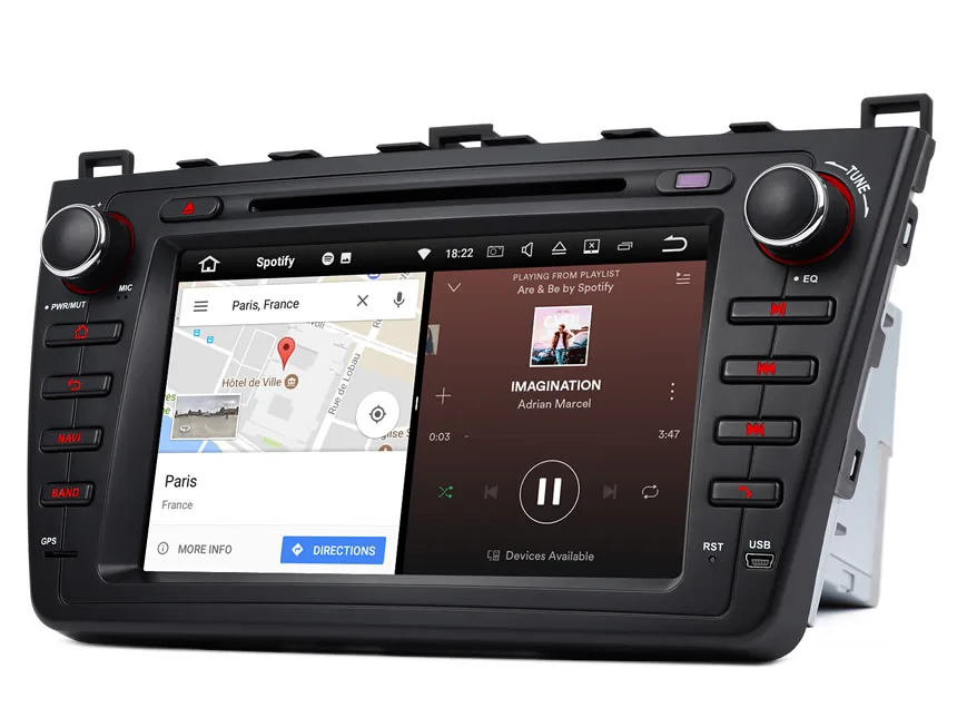 Cheap 8" Android 8.0 Oreo OS Car DVD Multimedia GPS Radio for Mazda 6 2008 2009 2010 2011 2012 with PIP Multi-Tasking Function Support 2