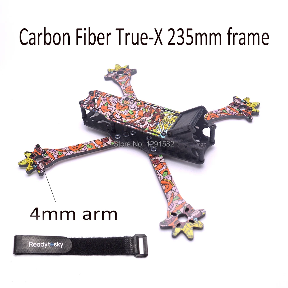 

FPV Nova Freestyle 235 235mm True-X frame Quadcopter FPV Racing Drone full 3k Carbon fiber with removable 4mm arms