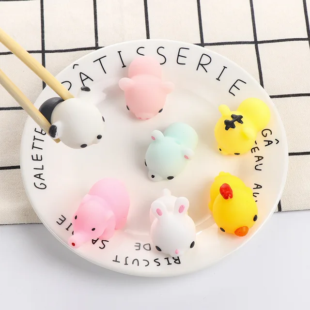 1pcs antistress ball Mini Squeeze Toy Squishy cat Cute Kawaii doll Stretchy Animal Healing Stress Hand Fidget vent 1