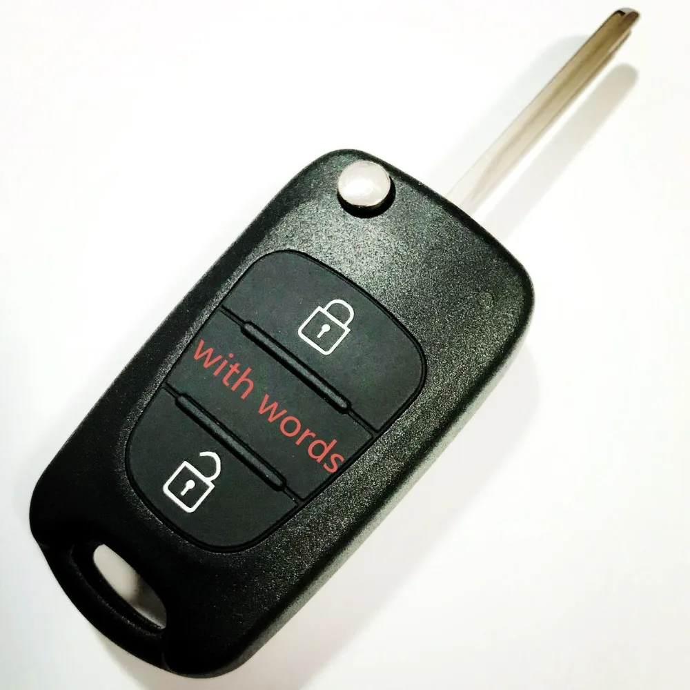 

3 Buttons Replacement Car Blank Key For Hyundai Elantra Flip Car Key Shell Cover Remote Case Fob with groove on left of Blade