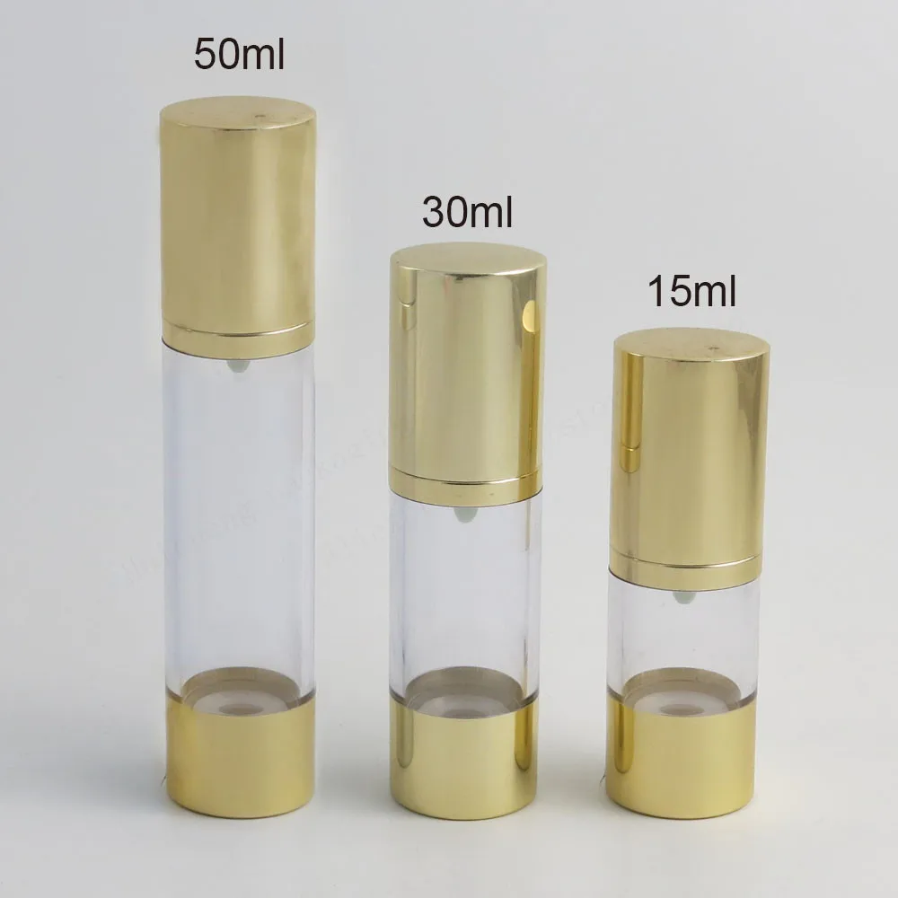 Download 12 x 15ml 30ml 50ml Refillable Airless Pump bottles Mini Portable Vacuum Cosmetic Cosmetic ...