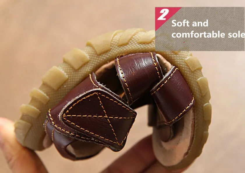 Children's genuine leather sandals-28