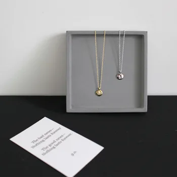 

1pc 8.3MM 100% Authentic 925 Sterling silver Geometric Lucky Bean Necklace Pendant Fine jEWELRY X70