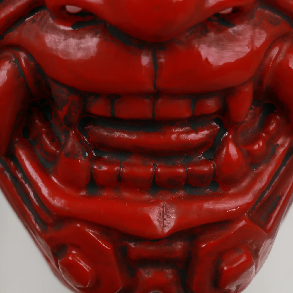 Half Cover Knight Warrior Samurai Mask Airsoft Mask Halloween Cosplay Costume Wall Mask Hannya Kabuki Evil Demon Onimaru Mask (5)