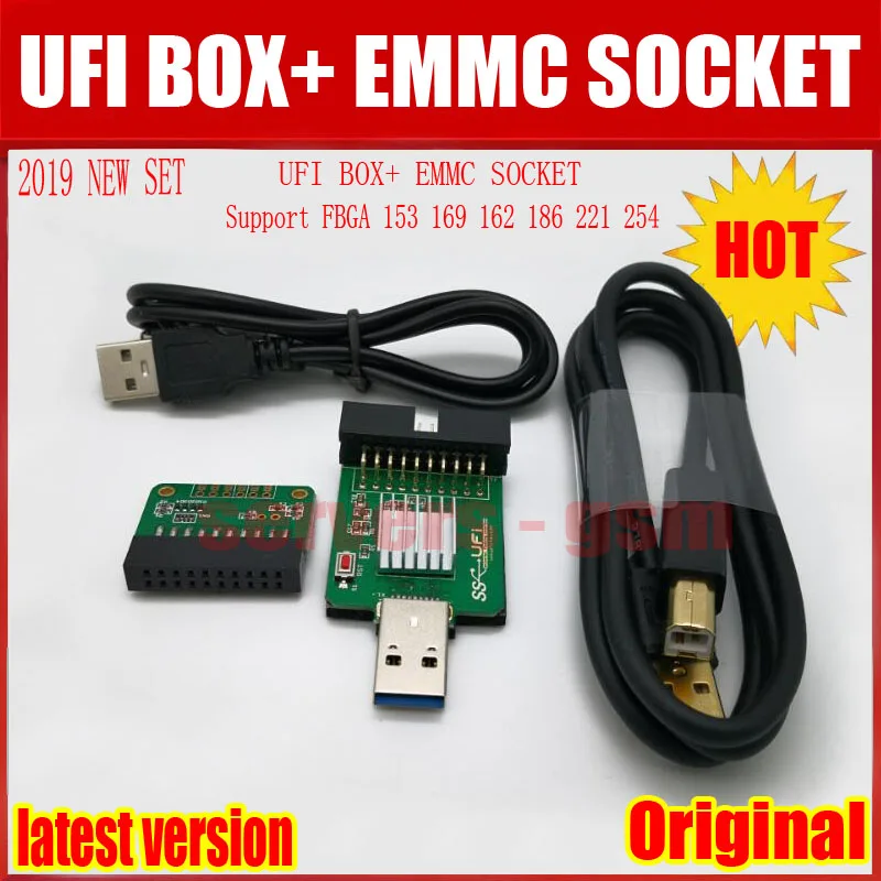 Новый 2019 оригинальный UFI Box полный набор/Ufi коробка поддержка FBGA 153/169/162/186/221/254 Для EMMC услуги инструмент