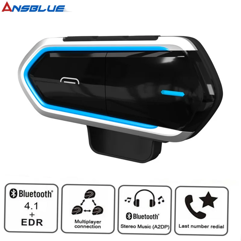 

Motorcycle Helmet Bluetooth Headsets Wireless Riding Handsfree FM Radio Stereo MP3 Earphone Waterproof LongStand Easy Operation