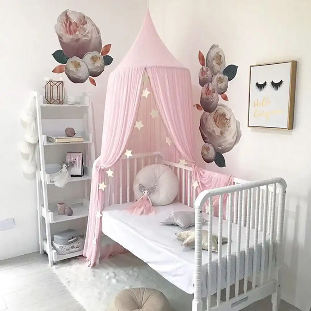 Round Baby Bed Canopy Net Children Bed Curtains Play Tent House - Round Baby Bed Canopy Net Children Bed Curtains Play Tent House