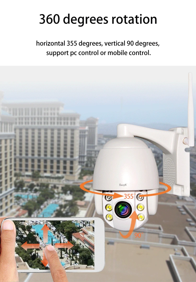 Yobang Security 1080P 5x оптическая зум Беспроводная ip камера WiFi металлическая наружная