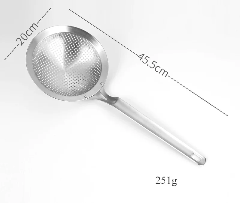 14/16/18/20 см СУС 304 пеноотделитель дуршлаг сетки фритюрница с двумя решетками масляный ковш для жарки Лапша клецки сито Кухня инструменты Кухонные принадлежности - Цвет: 20cm