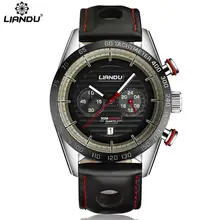 LIANDU Men's Casual Quartz Watch Chronograph Date Luminous Men Watch Top Brand Luxury Sport Leather Wristwatch relogio masculino LIANDU Men's Casual Quartz Watch Chronograph Date Luminous Men Watch Top Brand Luxury Sport Leather Wristwatch relogio masculino