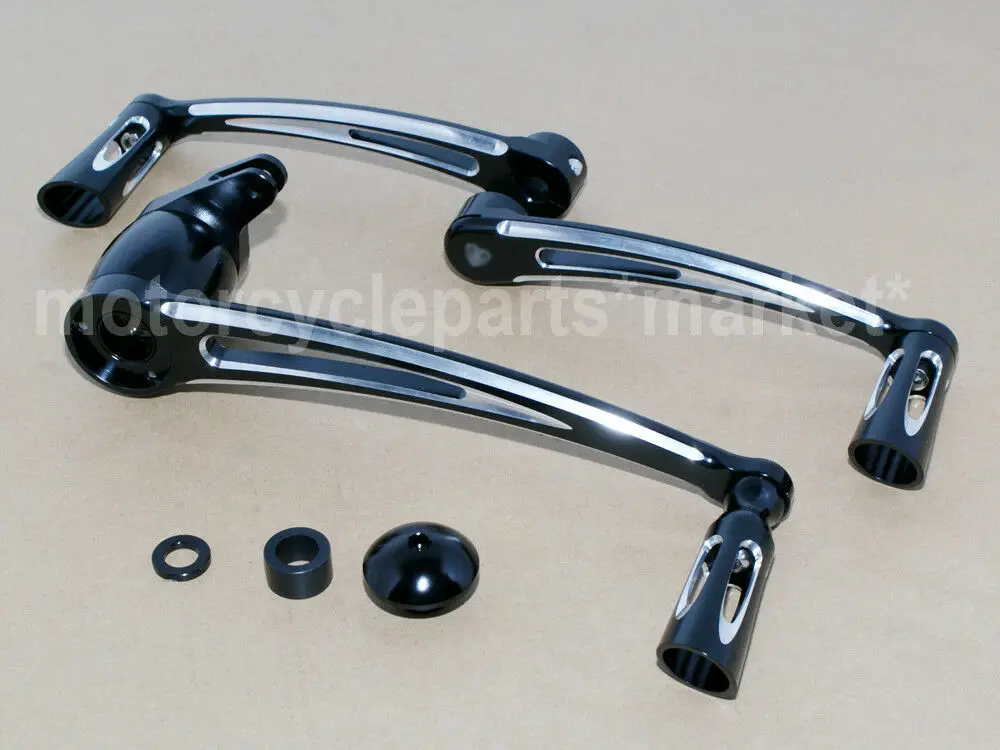 Для Harley туристический FLHT 2008-2013 2012 2011 черный переключатель передач мотоциклетный рычаг cnc вырез тормозной рычаг переключение педалей рычаг W/сдвижные штифты
