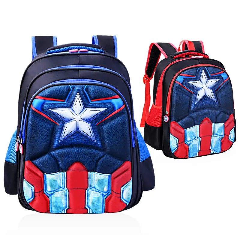 Superman Batman Spiderman Captain America School Bags Backpacks for Kid Boy Girl