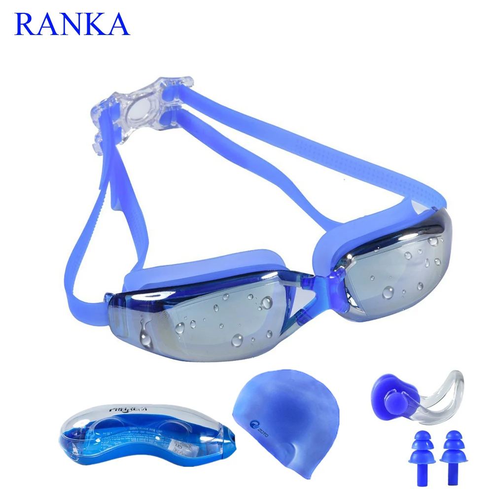 Sporting Goods Anti Fog UV Swimming Goggles Adjustable Glasses With