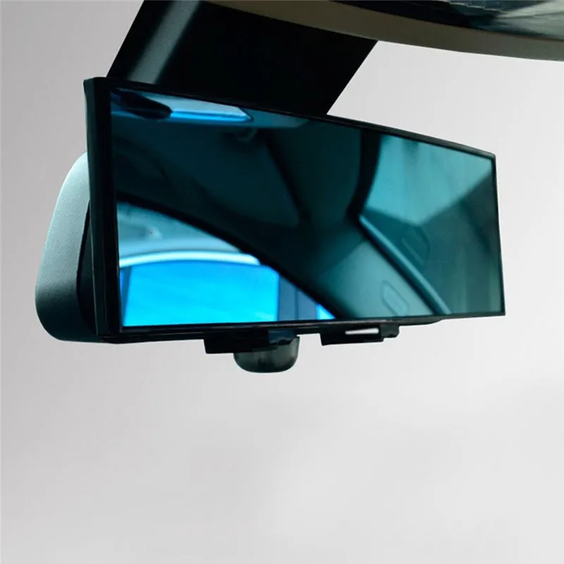 

Auto Car 300mm Wide Anti-Glare Blue Tint Curved Surface Rear View Mirror Fit All Car Eliminates blind spots increases visibility