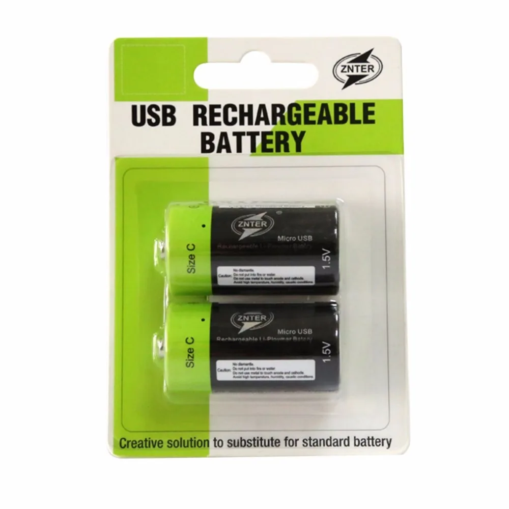 

ZNTER 4pcs 1.5V 3000mAh Rechargeable Battery Lithium Polymer Battery type C Charged by Micro USB Cable Drop shipping