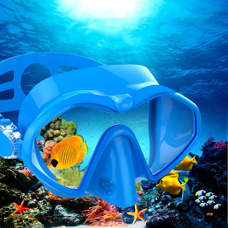 Для мужчин Для женщин силиконовая маска для подводного плавания широкий обзор очки для дайвинга Анти-туман очки для подводного плавания