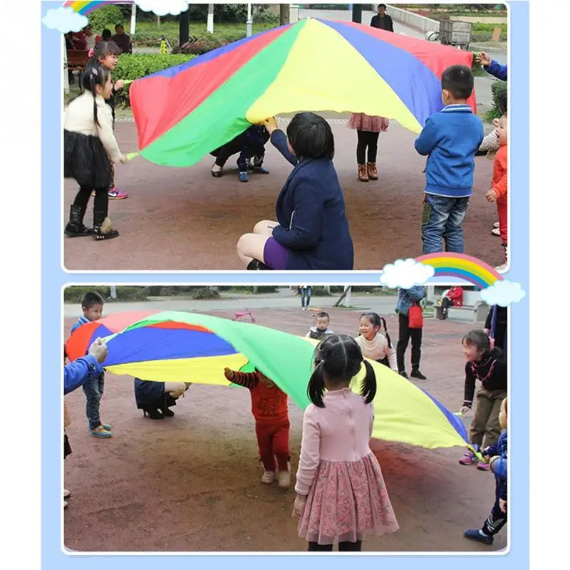 2 м детский спортивный развивающий открытый зонтик от дождя, Парашютная игрушка, прыгающий мешок, игрушечный парашют