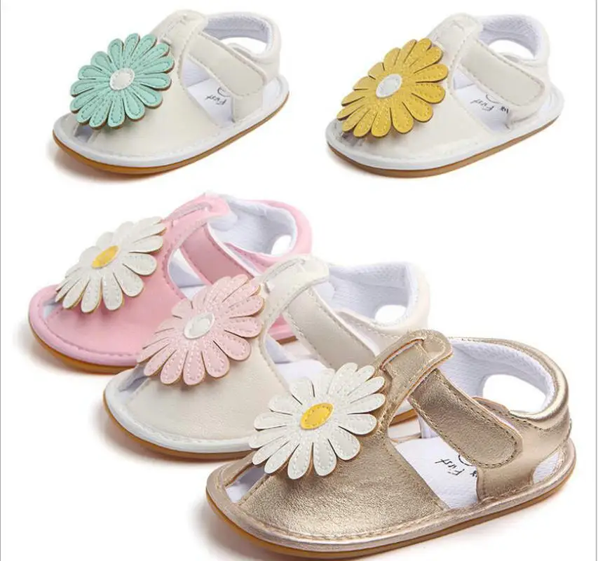 Toddler girl pu leather hard rubber sole baby shoes newborn sneakers