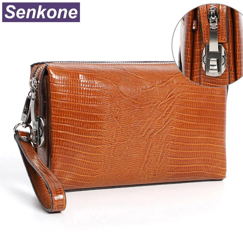 

Luxury Wallet for Men Wallets Genuine Leather Password Lock Handy Bag Large Capacity Cluth Organizer Wallets Male Purse Phone