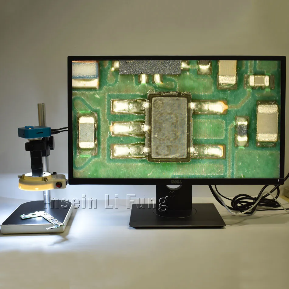 20MP 1080 P 60FPS HDMI USB Digital Microscope HD Camera + 200X Verstelbare Vergroting 25mm Zoom C-mount lens + Beugel + LED Licht