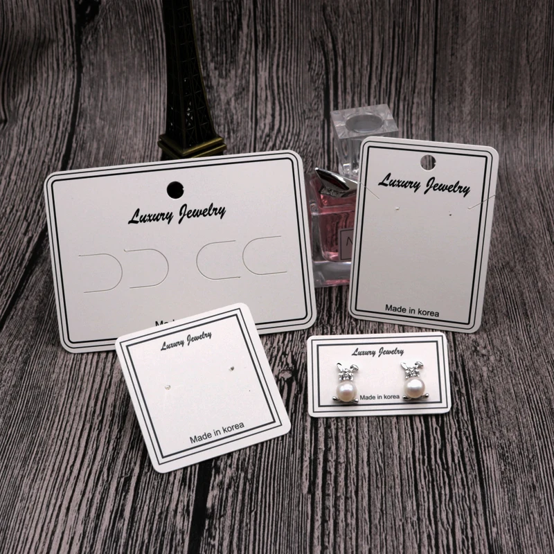 

100pcs/lot Jewelry Paper Cards Fashion Earrings Card Nice Hair Clips Brooch Necklaces Display Packaging Cards Label Tags