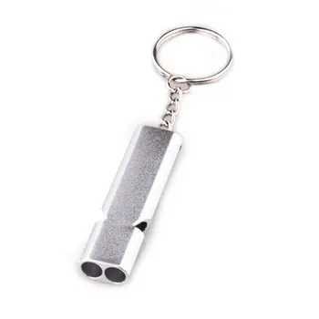 

Alloy Aluminum Keychain SOS Emergency Survival Loud Whistle Camping Hiking Tools For Outdoor Camping Hiking Gold/Silver