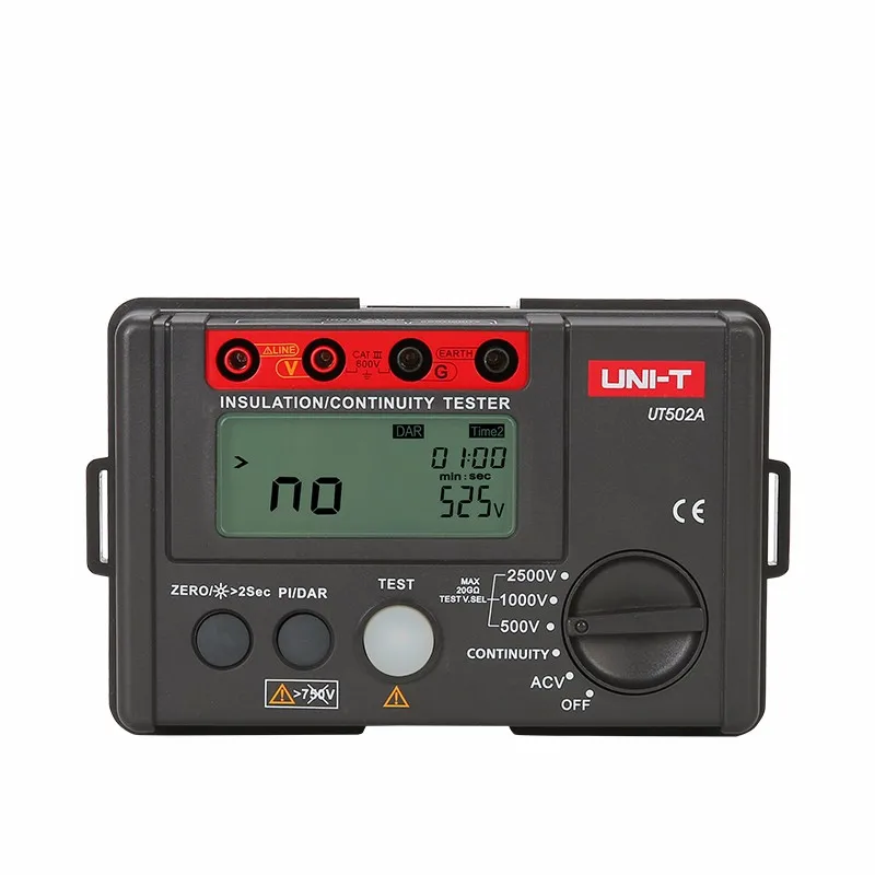 

UNI-T UT502A 2500V Insulation Resistance Testers Megohmmeter Voltmeter Continuity Tester megger w/LCD Backlight Diagnostic-tools