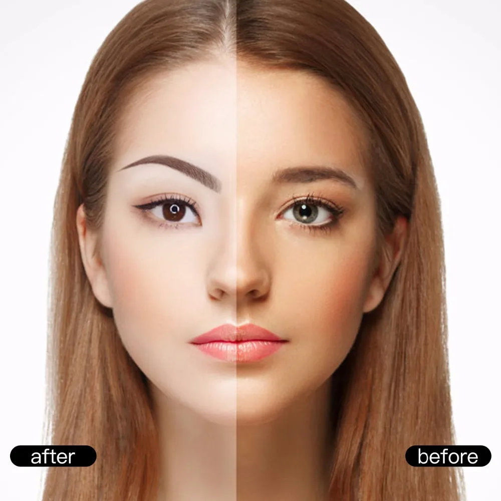 Microblading Eyebrow Pencil Waterproof Fork Tip Eyebrow Tattoo Pen 3 Head Fine Sketch Liquid Eyebrow Enhancer Dye Tint Pencil