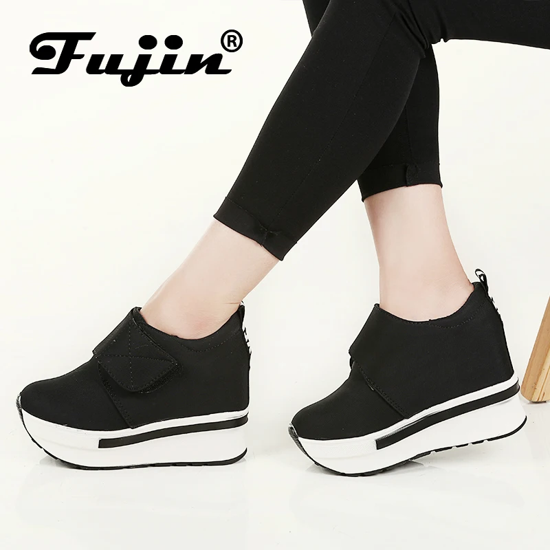 high heel slip on sneakers