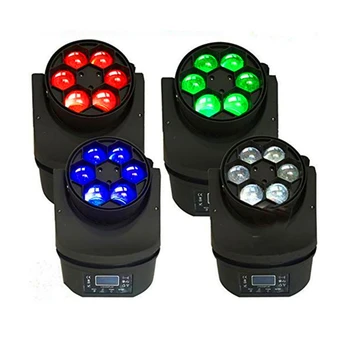 

4pcs 6x15W Ultimate Rotate LED Bee Eye Moving Head Lights /100W RGBW Beam Wash Effect LED Bee Eye Stage Lighting/DJ Equipments