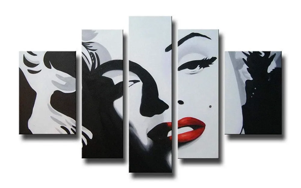 

Hand painted abstract oil painting on canvas Monroe poster modern home decoration abstract wall art picture for living room